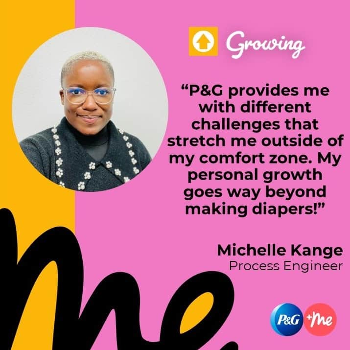 P&G（Procter & Gamble）のインスタグラム：「Michelle Kange, Process Engineer at P&G's Johannesburg plant in South Africa 🇿🇦, enjoys a good challenge that empowers her to grow both personally and professionally. She says her job at P&G provides her with a sense of purpose and fulfillment. 🙌🏾 #PGandMe   P&G is committed to delivering a superior employee experience – just as we strive to deliver a superior consumer experience – so employees can have a successful and fulfilling career. 😌💼 We want to understand employees through the lens of both their life and work.    Hear more from other P&G employees on why they love working at P&G in the link in bio! 👆」