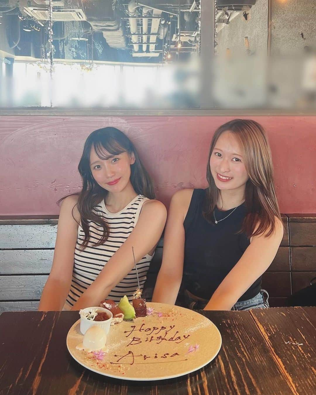 大段舞依のインスタグラム：「⁡ ⁡ ⁡ ありちゃんお誕生日ランチ🥂 ⁡ もう何年目？ってぐらい毎年お祝いしてて 年齢があやふやです🤭🤫♡ ⁡ 素敵な1年にしてね🎂 ⁡ ⁡ #お誕生日 #0720 #おめでとう #ランチ ⁡」