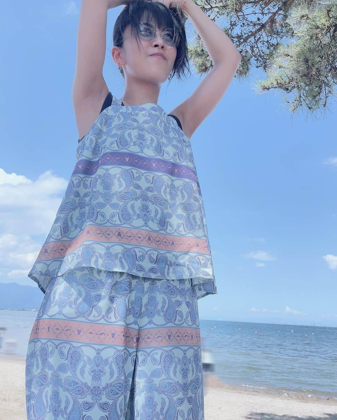 相羽あいなさんのインスタグラム写真 - (相羽あいなInstagram)「いい天気やった〜☀️ 家族とたまにはこういう時間もいいな(^^) 服はアラジンのジャスミンセットアップ♡♡ @spiralgirl_official   #滋賀県 #琵琶湖 #海の日 #あぃすた #Ainstagram」8月1日 21時59分 - aiba_aiai