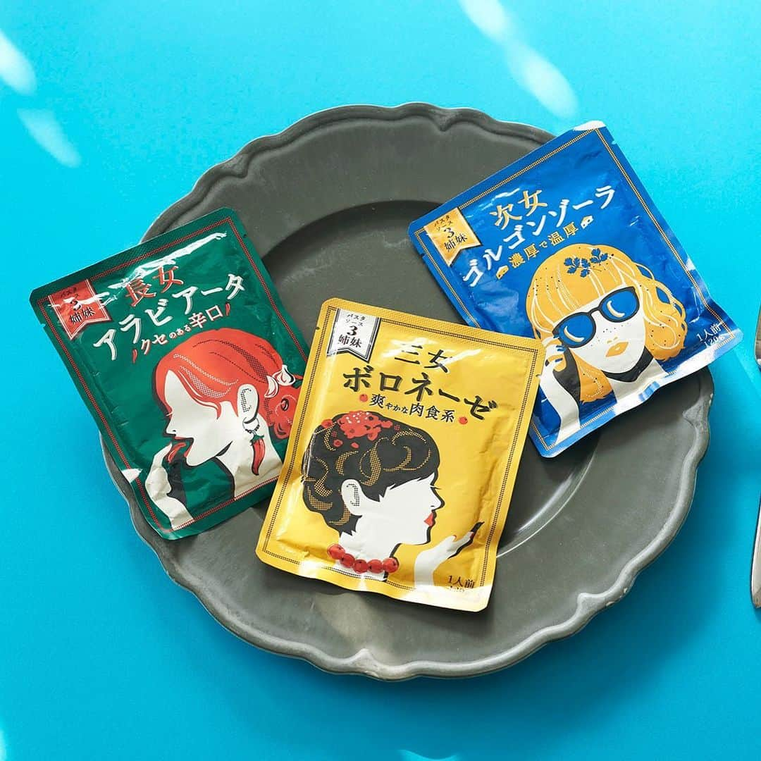 awesomestoreのインスタグラム：「三姉妹パスタソース🍝 お湯で温めて簡単ソース😳‼️ 試すしかないですね☺️  ▪️パスタソースアラビアータ ¥319(税込) ▪️パスタソースボロネーゼ ¥319(税込) ▪️パスタソースゴルゴンゾーラ ¥319(税込)  #awesomestore#オーサムストア#雑貨#暮らし#日用品#生活雑貨#プチプラ#プチプラグッズ#プチプラアイテム#パスタソース#アラビアータ#ボロネーゼ#ゴルゴンゾーラ#簡単パスタソース#簡単ごはん#おしゃれパッケージ#パケ買い」