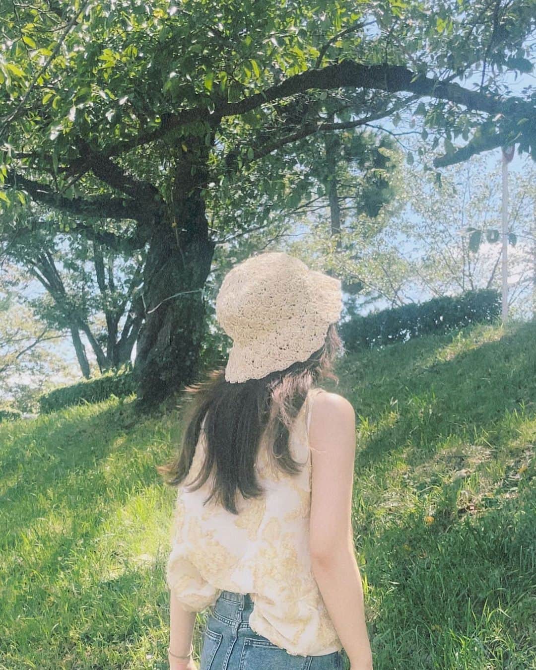 和歌子のインスタグラム：「🌞  まだまだ陽は眩しい」