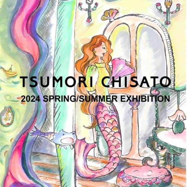 TSUMORI CHISATO Officialのインスタグラム：「【TSUMORI CHISATO 2024年SS受注会 のお知らせ】  みなさん、こんにちは!  2024SSコレクションは津森千里のイメージするドラマチックなマーメイドの世界が表現されています。 人魚のようなネコがいたら、、、という発想から今シーズンの新キャラクターとしてネコ魚が登場します！ 人魚、ネコ魚、貝、ヒトデ、リング、ハープ、ゆらゆらと泳ぐタコ、、、などなど、 たくさんのキャラクターを今回もプリントやオリジナルの生地で表現しています。  9月3日(日)15時〜18時はTC HOUSEをフリーオープンにしておりますので、サンプルを直接ご覧いただきご試着いただけます。  オンライン受注会も26日(土)からスタートいたしますので、ぜひチェックをしていただけたら嬉しいです!  【オンライン受注会】 8月26日(土) 〜9月4日(月)12時まで オンラインサイトhttps://tsumorichisato.shop-pro.jp/  【会場フリーオープン】 9月3日(日) 15時～18時  会場：TC HOUSE（TSUMORI CHISATO Office） 東京都渋谷区神宮前5−12-7　TC HOUSE OMOTESANDO  ぜひ来シーズンもツモリチサトの世界をお楽しみください!  #tsumorichisato #ツモリチサト #tchouse」