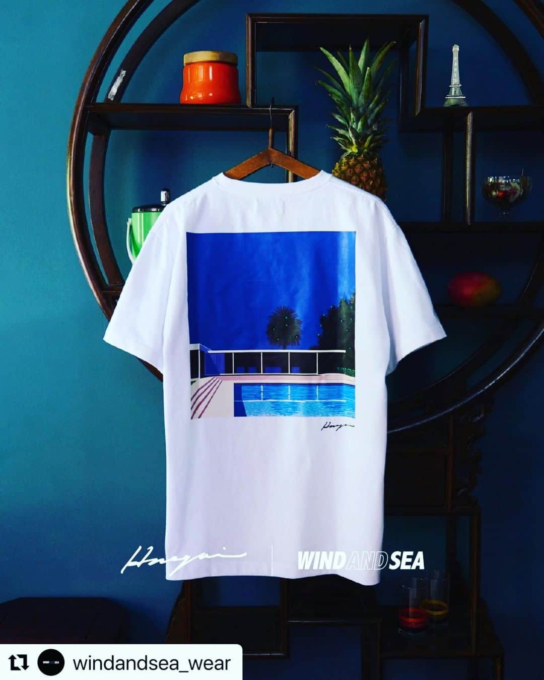 永井博のインスタグラム：「#Repost @windandsea_wear with @use.repost ・・・ 永井博 × WIND AND SEA collaboration!!  2023.8.5(SAT) DROP  #windandsea #永井博」
