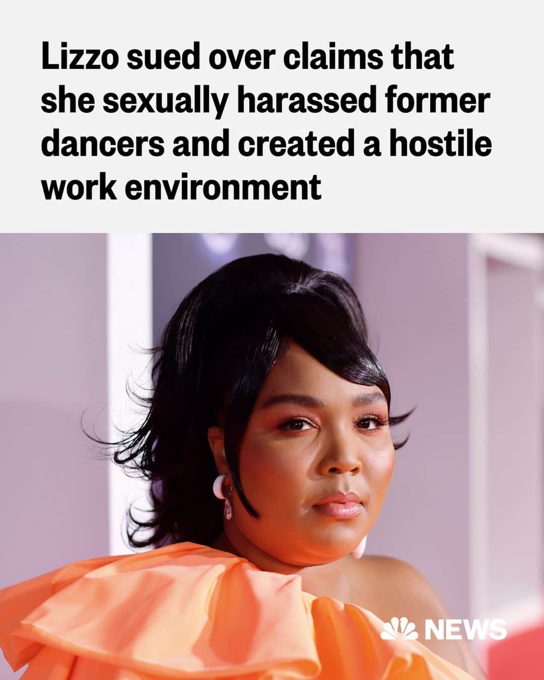 NBC Newsさんのインスタグラム写真 - (NBC NewsInstagram)「Three of Lizzo’s former dancers have accused the singer of sexual harassment and creating a hostile work environment, according to a lawsuit filed Tuesday.   They also allege that she pressured one of them to touch a nude performer at an Amsterdam club and subjected the group to an “excruciating” audition after leveling false accusations that they were drinking on the job.  Read more at the link in bio.」8月2日 0時02分 - nbcnews