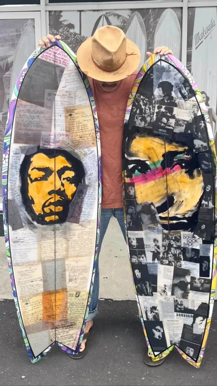 Donavon Frankenreiterのインスタグラム：「Available @thebarn808  Just finished these two boards . The Hendrix & the Dylan  Thank you to @rhythmandresin & @brawnerboards for making it all happen !!!!!❤️❤️❤️」
