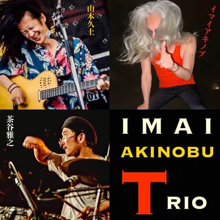 イマイアキノブのインスタグラム：「🐦‍⬛9.9(土) @ 新宿レッドクロス  『新宿コネクション』  出演  イマイアキノブトリオ (山本久土 g.v 茶谷雅之 d) theBACKDROPS  HANSHA  18:30開場 19:00開演   前売¥3000 当日¥3500  別途飲物代¥600   チケット予約 https://tiget.net/events/259662  予約 問い 新宿レッドクロス ☎︎03-3202-5320 新宿区新宿6-28-12 DS新宿ビルB1  #新宿レッドクロス  #イマイアキノブトリオ #livemusic」