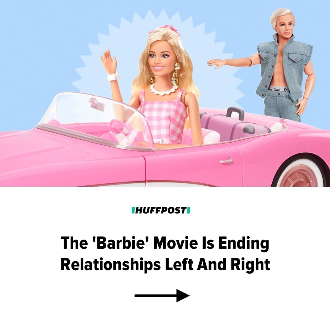 Huffington Postのインスタグラム：「Come on, Barbie, let’s go break up with our boyfriends.⁠ ⁠ More than a week after the release of the “Barbie” movie, social media is full of stories of women who say they deeply reconsidered their relationships after seeing the film, which has grossed more than $775 million globally so far.⁠ ⁠ “AITA for breaking up with my boyfriend over the Barbie movie?” one woman asked on the popular “Am I the Asshole” subreddit, before sharing the story of how her boyfriend complained to her about the movie’s feminist themes after they left the showing.⁠ ⁠ On TikTok, another woman said the Mattel movie inspired her to break up with her boyfriend after a string of bad behavior on his part: “Thank you, ’Barbie’ for empowering me, for giving me the confidence, for making me realize I deserve better.”⁠ ⁠ Theresa Arzate, 27, of Dallas, shared on Twitter that her ex-boyfriend’s reaction in the theater was just the push she needed to call it quits.⁠ ⁠ He’s a good guy, she told HuffPost, but they were having issues long before seeing the movie. Their lived experiences are pretty different, and the “Barbie” movie highlighted just how differently they view the world.⁠ ⁠ Read more at our link in bio. // 🖊️ @binnywong // 📷 Maddie Abuyuan / HuffPost; Mattel, Inc.」
