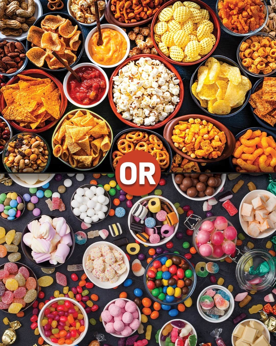 Food Republicのインスタグラム：「Do you prefer sweet or salty snacks? 🍬」
