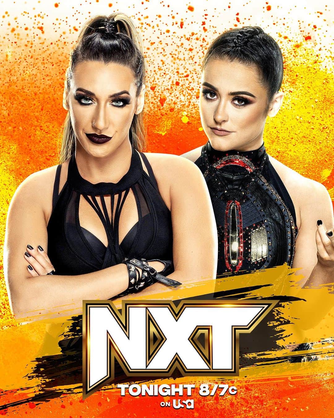 WWEのインスタグラム：「TONIGHT on #WWENXT:  🔥 @real_valkyria vs. @jacyjaynewwe   👊 @yulisaleon_wwe & @valentinaferozwwe vs. @lolavicewwe & @elektralopezwwe   💥 @eddythorpewwe vs. @dijakwwe   👀 Schism to hold an interrogation  📺 8/7c on @usanetwork」