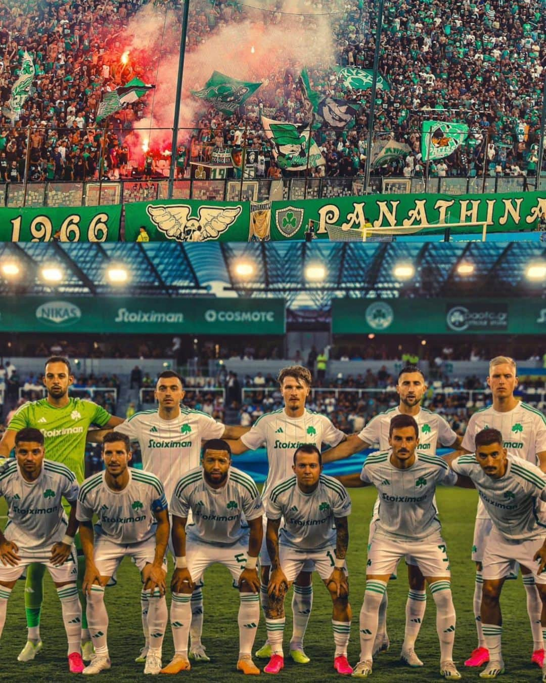 ルベン・ペレスのインスタグラム：「I’m so proud of my team .  We are going to play in Europe .  All together !! @fcpanathinaikos ☘️」