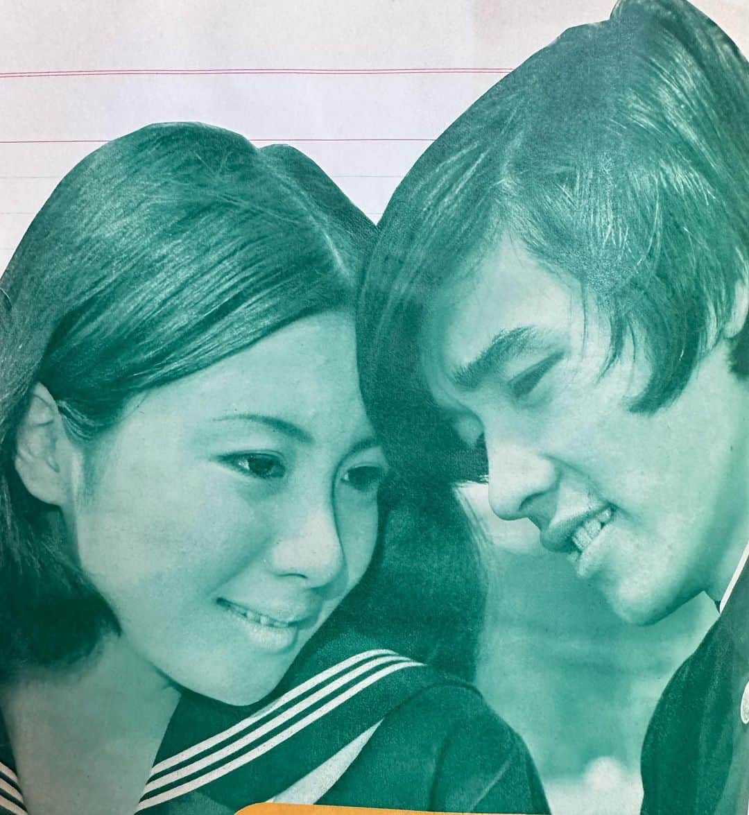 奈美悦子のインスタグラム：「同い年のショーケン 2人共18歳！#若い #18歳 #同い年 #恋人役#懐かしい #懐かしい写真 #モノクロ #写真 #ショーケン #映画」