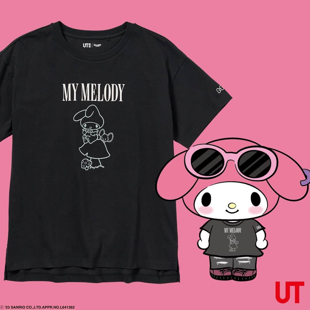 ユニクロさんのインスタグラム写真 - (ユニクロInstagram)「Sanrio characters: Kuromi & My Melody  Featuring the slightly hard-edged Kuromi and the cool and cheerful My Melody.  The charm of each is expressed with in grunge style. Enjoy the cute and cool details such as the oversized silhouette and the character design wearing sunglasses.  @kuromi_project @uniqlo.ut  #Kuromi #mymelody #sanrio #UT #UNIQLO #LifeWear  *The launch date and availability differ among regions.」8月3日 17時45分 - uniqlo