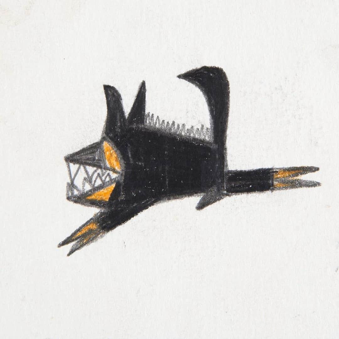 パワーハウスミュージアムのインスタグラム：「A COUNTRY | A Line A Web A World  Dion Beasley is an Alywarr man who is known for his Cheeky Dogs art works, book illustrations and clothing label.   Through drawing, Dion, who is profoundly deaf and has muscular dystrophy, has created an important means of communicating with others.   See more at A Line A Web A World.   Object No. 2022/63/2 Untitled (black dog) by Dion Beasley, Tennant Creek, NT, 2019. Acquired by Powerhouse in 2022.  Object No. 2022/63/4 Untitled (dogs in black background) by Dion Beasley, Tennant Creek, NT, 2019. Acquired by Powerhouse in 2022.」