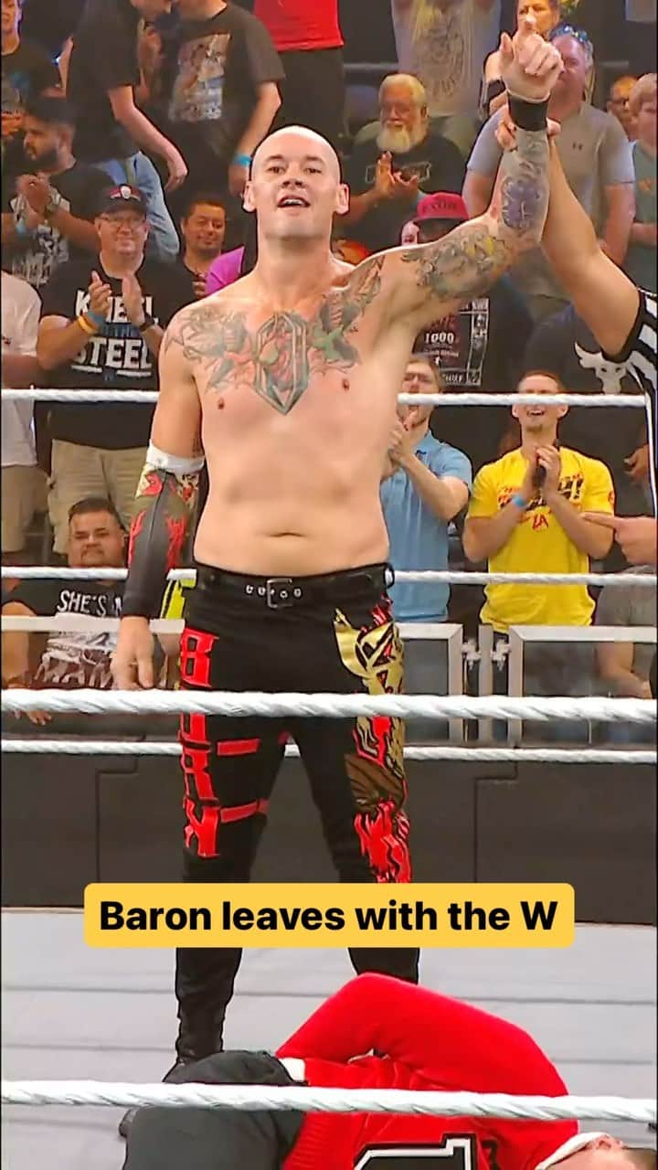 WWEのインスタグラム：「@theahail_wwe is not happy, but that worked in @baroncorbinwwe’s favor… #WWENXT」