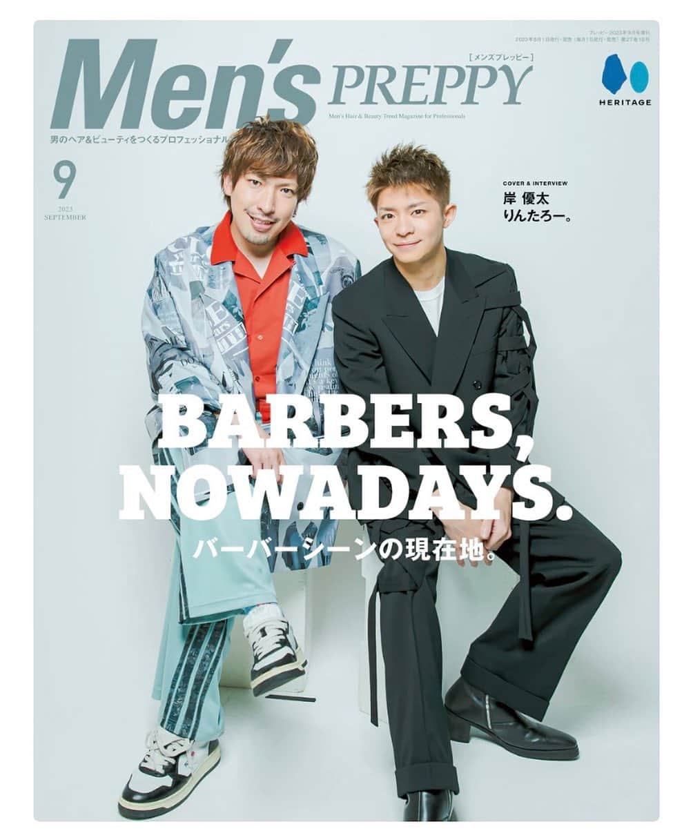 福田瞳さんのインスタグラム写真 - (福田瞳Instagram)「Men's PREPPY 9月号 @mens.preppy  好評発売中です☺︎  りんたろー。さん 岸さん とってもかっこいいお二人を撮影させていただきました📸」8月2日 11時16分 - fukudahitomi610