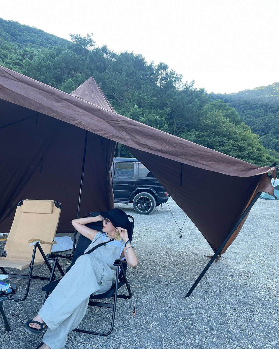 KARENさんのインスタグラム写真 - (KARENInstagram)「🌏☁️🎣  週末真夏camp🏕️ 今までで1番、ゆっくりのんびりずーっとぼーっと酒飲んでた◎  #karenscamp  #洪庵キャンプ場  #アーシング」8月2日 18時52分 - karen_nrsm