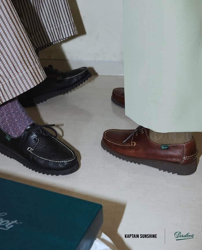 のインスタグラム：「.  KAPTAIN SUNSHNE × Paraboot Special Collaboration  "DOMINGUE"  It will be released on August 6th  More information can be found at our online store. kaptainsunshine.com  #kaptainsunshine」