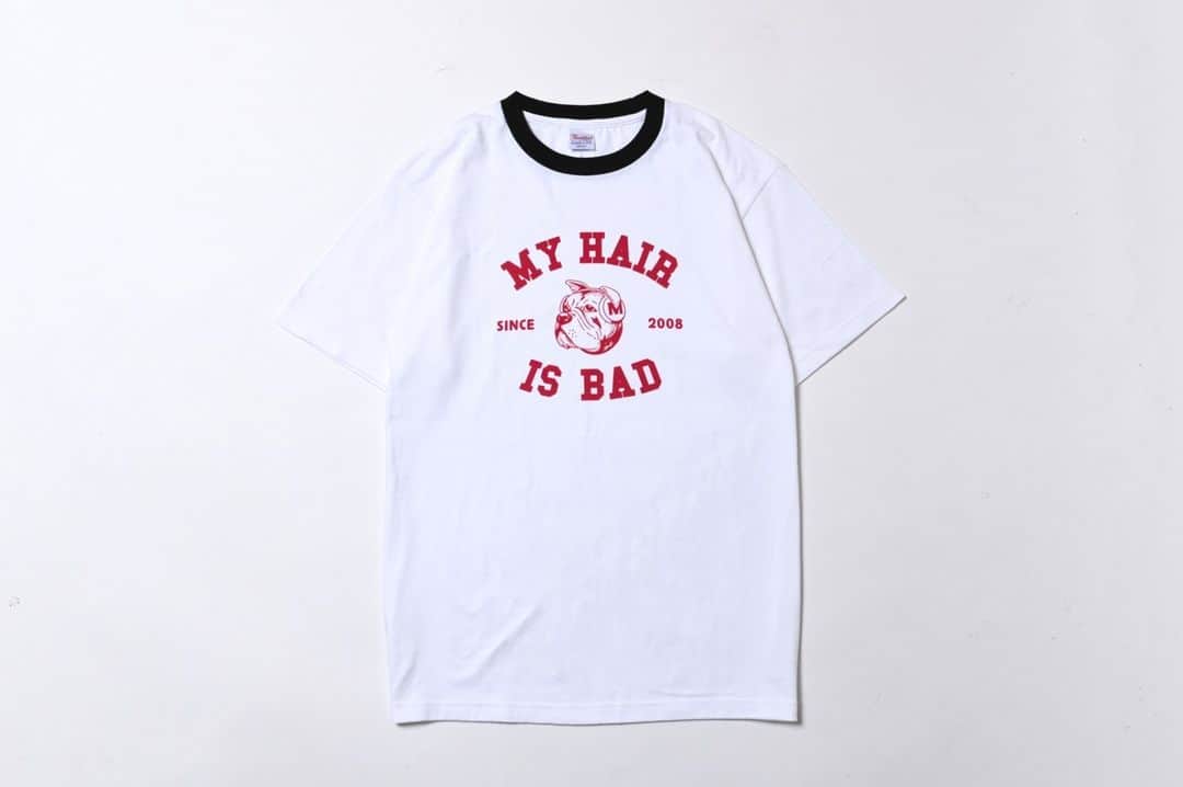 My Hair is Badさんのインスタグラム写真 - (My Hair is BadInstagram)「【ブルドッグカレッジTシャツ】  カラー：ブラック / リンガー(黒) / リンガー(赤) 価格：3,300円  #マイヘアのちょっと前から売ってるグッズ」8月2日 19時18分 - myhairisbad_official