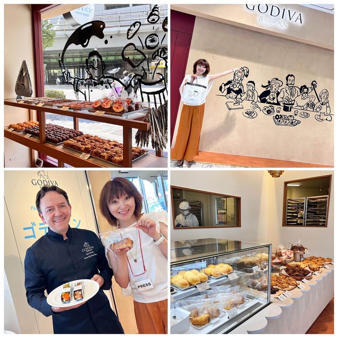 市川歩美さんのインスタグラム写真 - (市川歩美Instagram)「ゴディバ世界初のベーカリー「ゴディパン」が東京交通会館にオープンします。  8月4日のオープンに先駆け、本日取材に出かけたところ、想像以上にいずれのパンも美味しくて、こ、これは、と感動。心があたたまってしまいました。。  ヤニック・シュヴォローシェフともいろいろお話ししましたが、シェフはバッチリ日本人の好むパンをわかっていらっしゃいます。  チョココルネ、カカオパルプを使ったクリームパン、チョコを使ったカレー、パンなど。  昭和とモダンとチョコレートのめくるめくマリアージュにときめきつつ、、  28種あり、とても1日に食べ切れないので、私は多分近々また伺います。皆さんもどうぞ。 おすすめします！  （日比谷駅からも銀座駅からもすぐ）  #チョコレート #チョコレート大好き  #ショコラ #チョコレート好きと繋がりたい  #chocolate  #ilovechocolate  #chocolat #chocolatelovers  #chocolate #ゴディパン #godiva #東京交通会館」8月2日 19時59分 - ayumichocolat