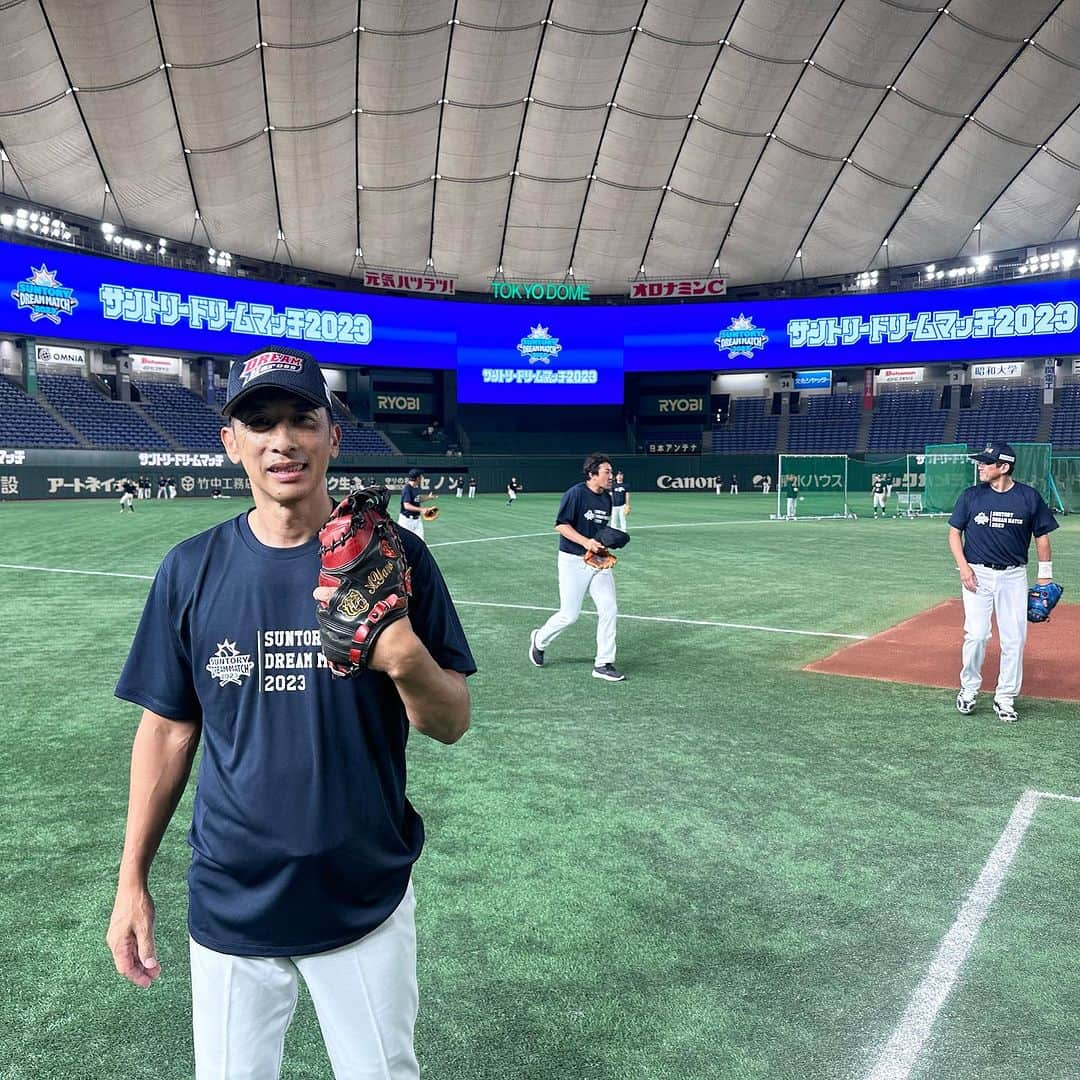 矢野燿大のインスタグラム：「・ 2023.7.31  サントリードリームマッチ初出場！  この後あげていきます⚾️  by ヤノマネ  #サントリードリームマッチ2023  #東京ドーム #ドリームヒーローズ  ＃矢野燿大」