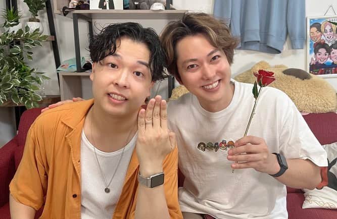 ないとーのインスタグラム：「渋谷くん結婚おめでとう🎉 3枚目は幸せすぎたのか顔がおかしくなってます。  #おるたなchannel」