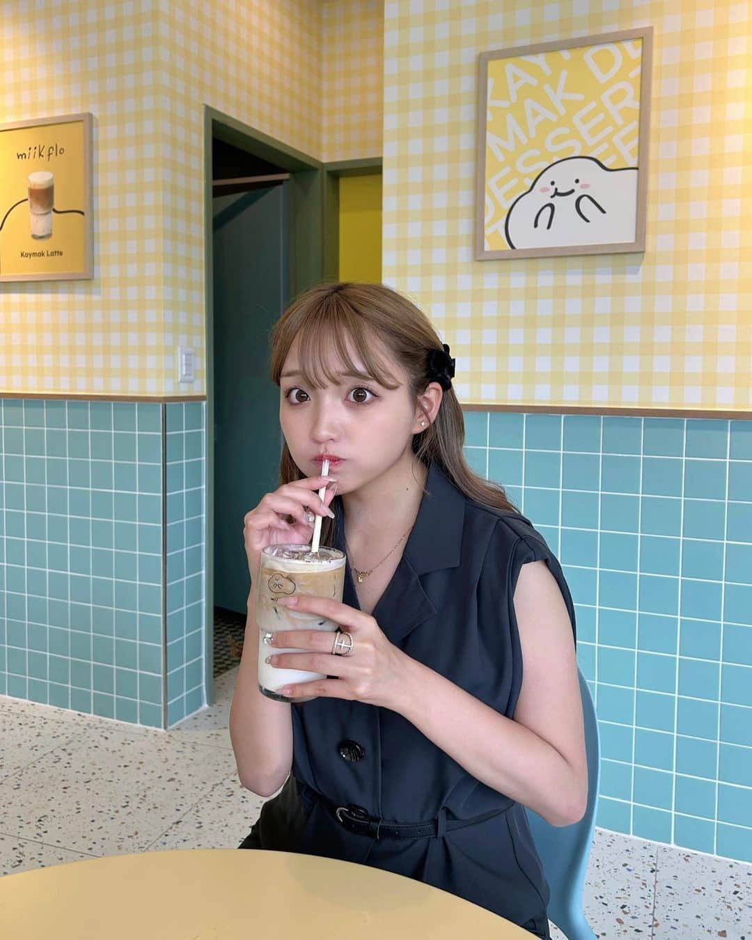 ねおさんのインスタグラム写真 - (ねおInstagram)「🤍🇰🇷🤍  韓国で撮影の合間に行った カフェが可愛くて美味しすぎた☕️」8月2日 20時02分 - neo_0606
