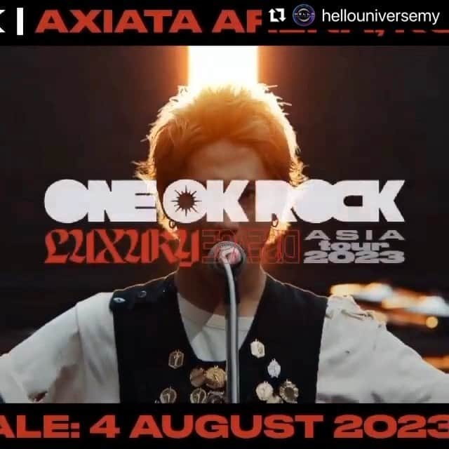 ONE OK ROCK WORLDのインスタグラム：「- #Repost @hellouniversemy with @use.repost ・・・ ONE OK ROCK: Luxury Disease Asia Tour 2023 in Malaysia 15 December 2023 Axiata Arena, Kuala Lumpur  OORers! Get ready. Tickets on sale this Friday, 4 August from 11am onwards at www.golive-asia.com  More details to be announced soon.  #LuxuryDisease #ONEOKROCK #ONEOKROCKinKL #OORinKL #AsiaTour - 2023年　12月15日マレーシアのアクシアタアリーナ（キャパ約13,000人）で開催されるONE OK ROCK LUXURY  DISEASE ASIA TOUR 2023のチケット先行販売が、8/4 午前11時から（現地時間）受付開始！  詳しくは→ WWW.GOLIVE-ASIA.COM WWW.HELLOUNIVERSE.ASIA  -  - #oneokrockofficial #10969taka #toru_10969 #tomo_10969 #ryota_0809 #luxurydisease#luxurydiseaseasiatour2023#malaysia」