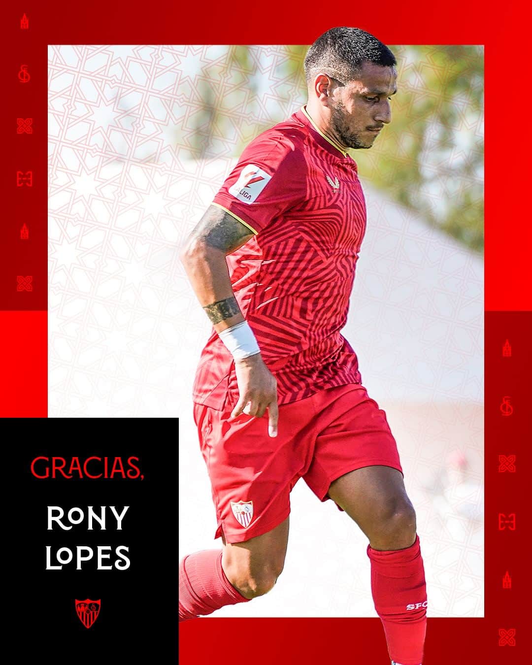 セビージャFCのインスタグラム：「🖊️ Acuerdo con el @scbragaoficial para el traspaso de @ronylopes10.   ¡Mucha suerte, Rony!  #WeareSevilla #NuncaTeRindas #sevillafc #sevilla」
