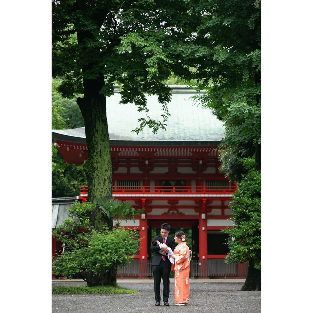 KOBOのインスタグラム：「井草八幡宮でお宮参り⛩  おめでとうございました📸  #井草八幡宮 #着物 #お宮参り」