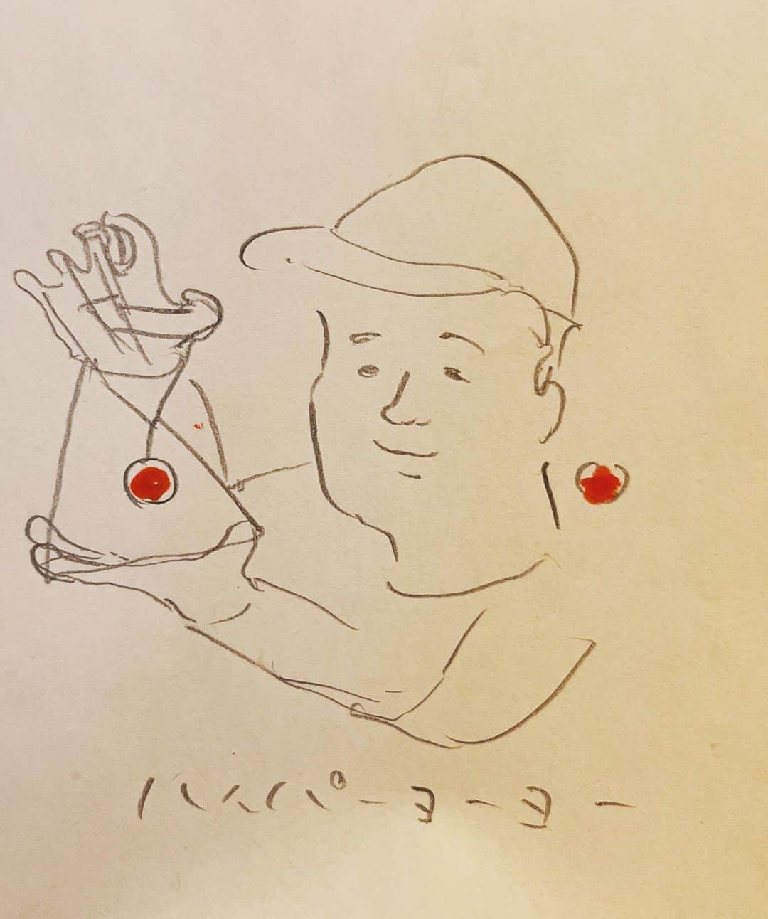 鰻和弘さんのインスタグラム写真 - (鰻和弘Instagram)「【乳首アート案】  おふろちゃんとのコラボ展。 テーマが平成レトロ。その下書き。下書きっていっても画角の把握のみ。乳首アートする時に困るのが乳首より外側があまり描けないという事。縦長キャンバスになる。乳首より外は胴体がすぐ終わってしまう。腕にも描いた事ありますが、丸いのでかなり歪んで描きにくい。この倍はありましたがとりあえずの10枚です。  さて、この絵の中で胴体ハミ出すのはどれでしょうか？  #正解はアフロ犬のケツ #絶対ハミ出す #ちなみに #多分ダントツ1番時間かかるのはぷよぷよ #リアルにレンガを描き込むのも大変ですが #積んでる赤とネクストの赤の横軸を合わせないといけない #時間ある時いつか描きます #あとよくあるのが #ハイパーヨーヨーの優しい男性の顔 #これ2度と描けない #これに似せて描いてもなんか違う顔になる #下書きならではの奇跡」8月2日 21時12分 - unaginigaoe