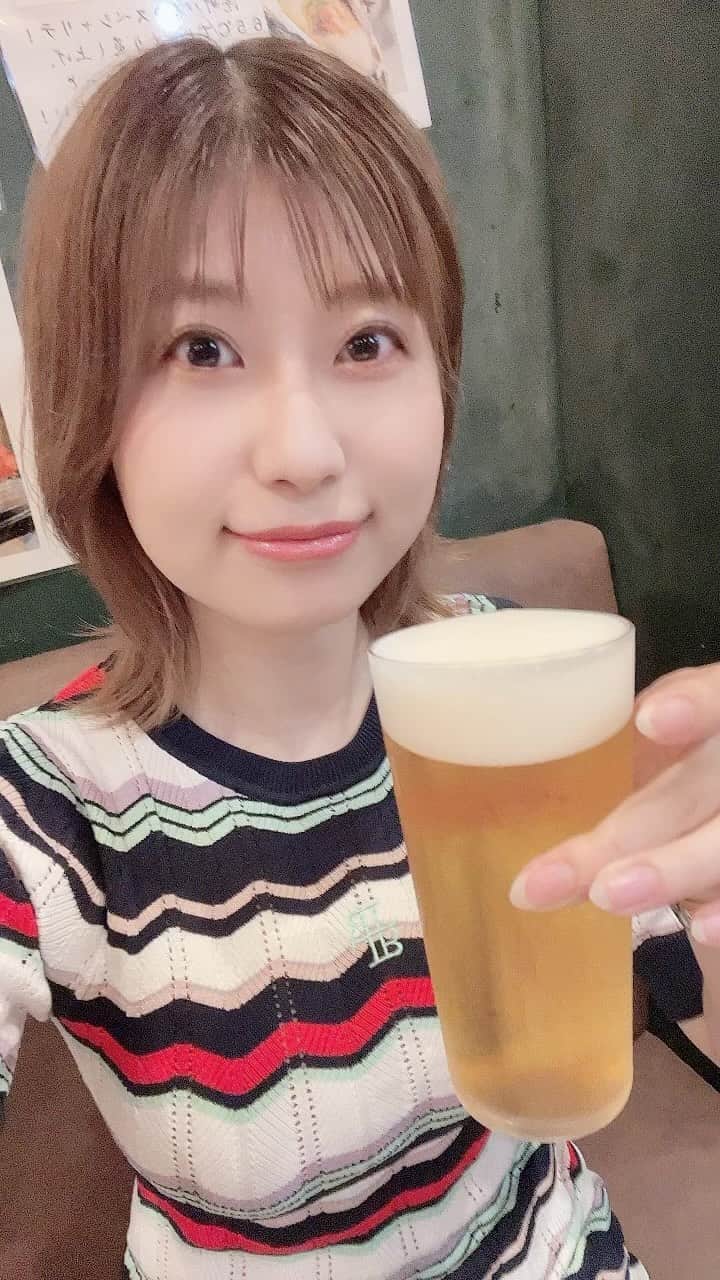 天野麻菜のインスタグラム：「ビール女子。3557」