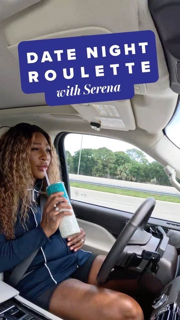 セリーナ・ウィリアムズのインスタグラム：「Let’s go for a ride with @serenawilliams and the #Navigator for date night roulette!」