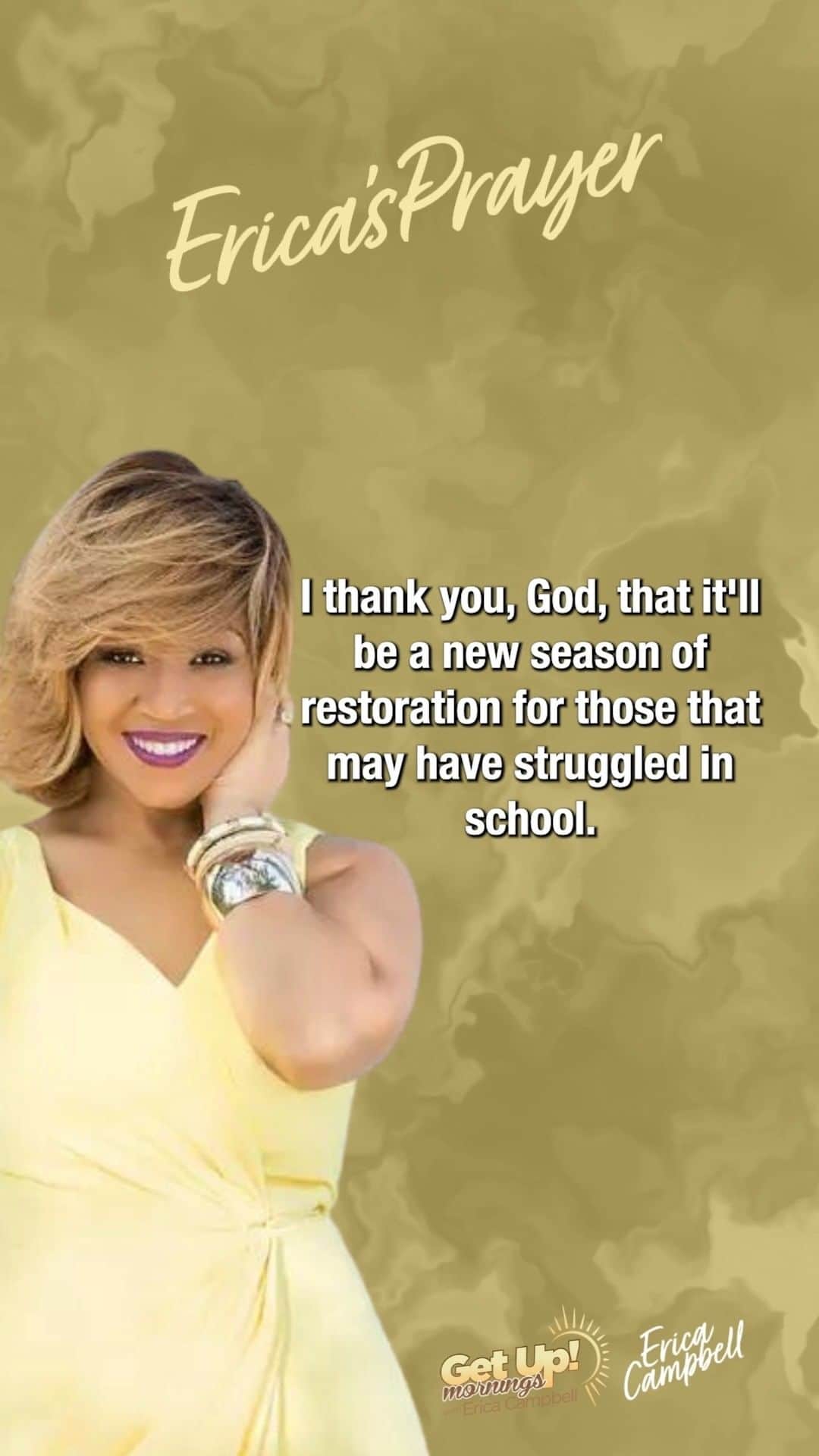 エリカ・キャンベルのインスタグラム：「Bind the enemy. Keep him under our feet. Let us walk in victory, in our divine authority given to us by the host of heaven.  #EricaCampbell #EricasPrayer #GetUpErica」