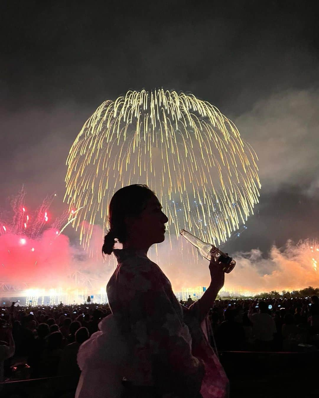 戸崎奈津さんのインスタグラム写真 - (戸崎奈津Instagram)「👘🎆 #長岡大花火大会  #日本三大花火  2kmに渡って打ち上げられる #フェニックス や #天地人花火 どれも圧巻の美しさ✨泣いた🌌   @nagaokahanabi0823   #花火 #長岡まつり大花火大会 #長岡花火 #花火大会 #fireworks #japan #浴衣 #👘  #長岡花火大会2023 #photo  #HANABI #nagaokafireworks  #fireworks_jpn #Niigata #Nagaoka #長岡花火大会」8月3日 1時23分 - naa_tsu0827