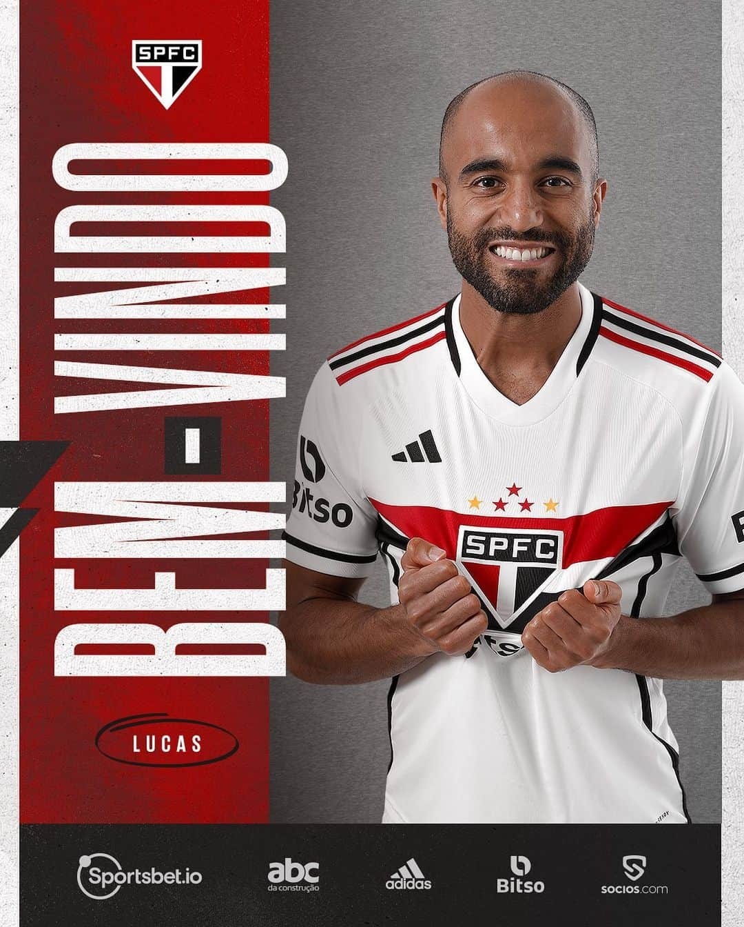 ルーカス・ロドリゲス・モウラ・ダ・シルヴァのインスタグラム：「🆕✍️ ELE VOLTOU!  @lucasmoura7 é mais um reforço do Tricolor para a temporada!  Saiba mais no site oficial do clube!  #RespondeAoCoração ♥️🤍🖤 #VamosSãoPaulo 🇾🇪」