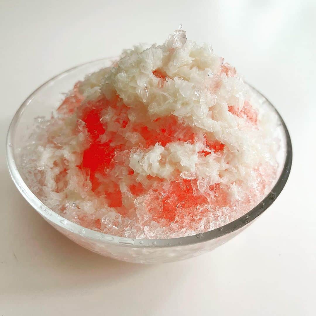 浅田信一のインスタグラム：「かき氷🍧（自作）」