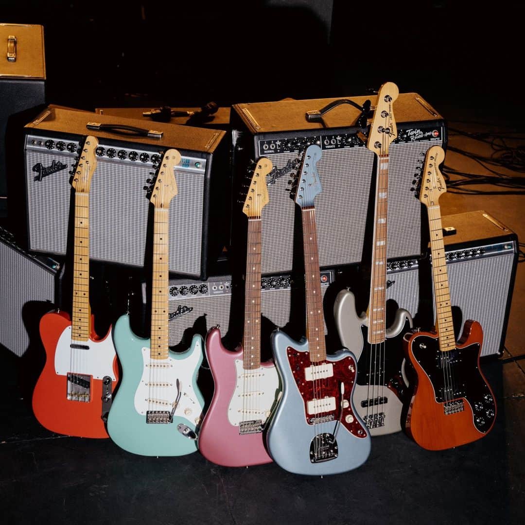 Fender Guitarのインスタグラム：「Looking for a new guitar with that vintage look and feel? Right now, save 20% off the Vintera Series at the link in bio.」