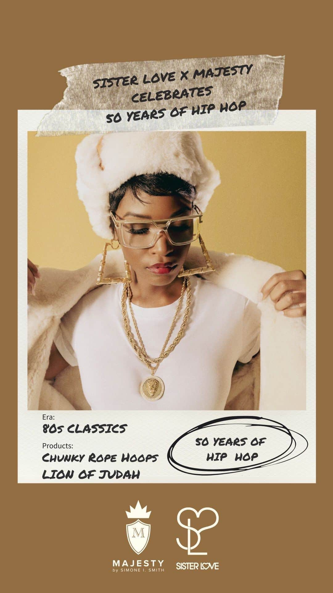 のインスタグラム：「Doin’ it for the culture that raised us, inspired us, moved & grooved us. It’s in our blood, it’s in our beat, it’s in our fly, it is the heat! It was yesterday, it is today and it will continue to be tomorrow.  Respect the culture, 50 years to infinity baby!! #hiphop50 #50yearsofhiphop #shopthejewelz #SISTERLOVEHH50  Shop @sisterlovemjb ✨」
