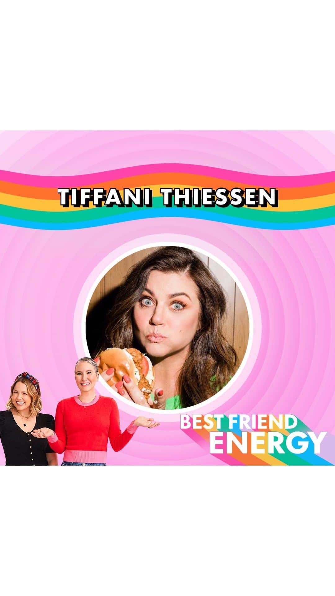 ティファニー・ティーセンのインスタグラム：「We’re so excited to have @tiffanithiessen on @bestfriendenergy this week, and we’re even more excited to read her new book, Here We Go Again! @snoopdogg wrote a testimonial for it, that’s when you *know* it’s good 📚✨」