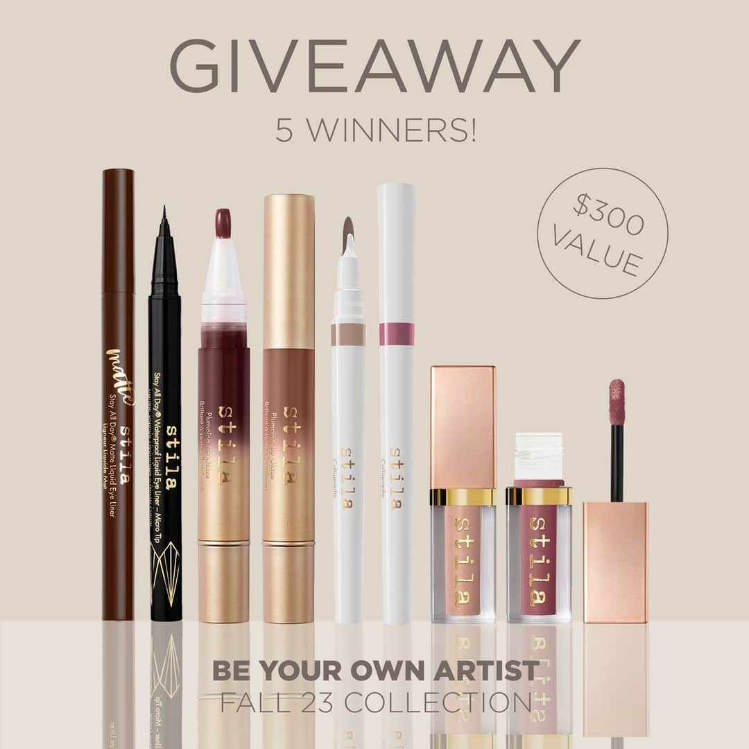 Stila Cosmeticsさんのインスタグラム写真 - (Stila CosmeticsInstagram)「GIVEAWAY ALERT! 🚨 We’re bringing 90s nostalgia to 5 lucky winners! Each winner will get 8 products from Stila’s new Be Your Own Artist collection, a $300 value! 💄⁠ ⁠ ⁠ ⁠ Here’s how you can enter:⁠ ⁠ ✨ Follow @StilaCosmetics on Instagram & TikTok⁠ ⁠ ✨ Like & Save this post⁠ ⁠ ✨ Tag your BFFs in the comments, more comments/tags = more entries⁠ ⁠ ✨ Share this post in your stories and tag @StilaCosmetics for an extra chance to win!⁠ ⁠ ⁠ ⁠ WINNERS will be announced in stories & contacted through DM on August 8th, 2023⁠ ⁠ ⁠ ⁠ Must be 18 years of age or older and live in the continental U.S. for valid entry. This contest is in no way affiliated with Instagram or its properties.⁠」8月3日 6時00分 - stilacosmetics