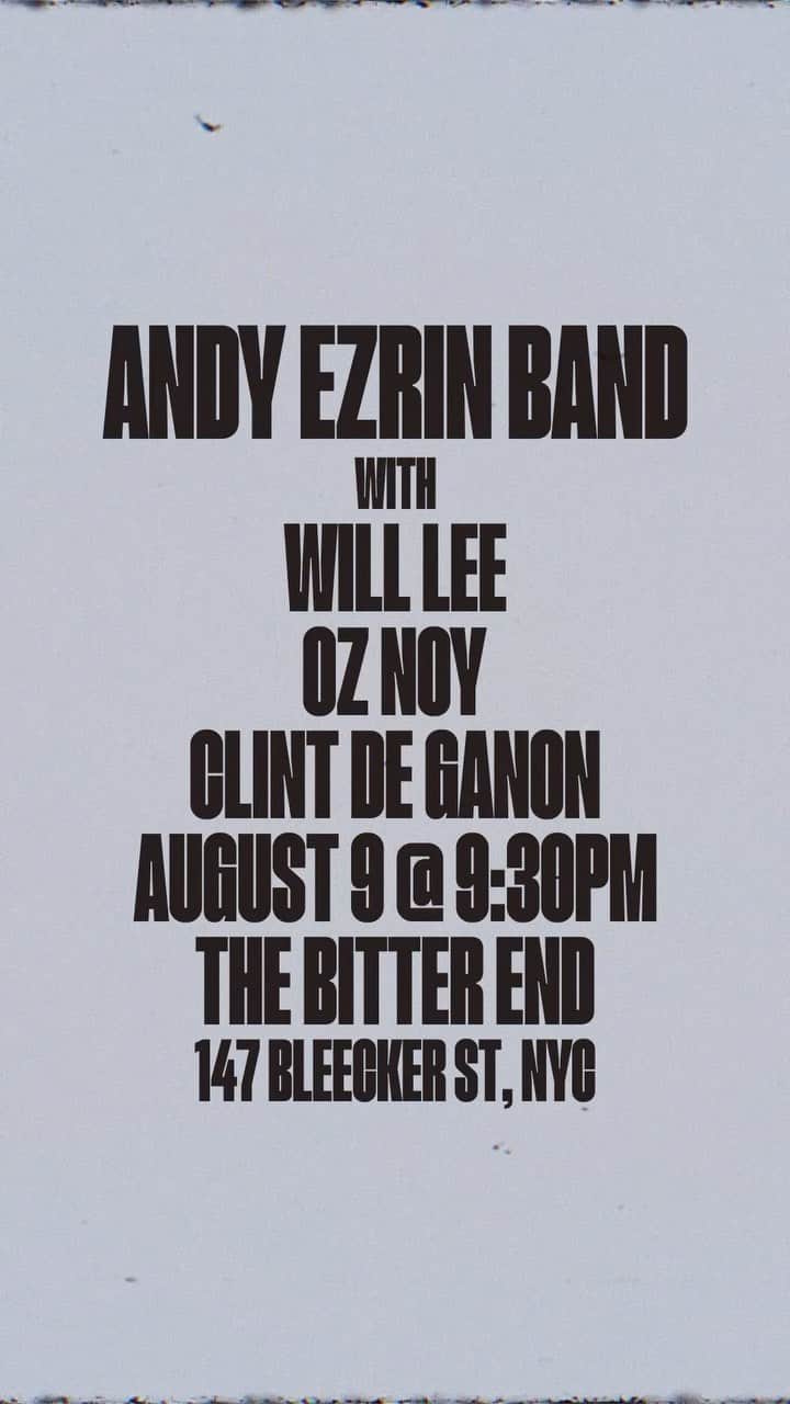 ウィル・リーのインスタグラム：「One more week until I’m playing with Andy Ezrin, Oz Noy, & Clint DeGanon at The Bitter End!   Grab 🎟 now while you can at the link in my bio 🔗👆🏻🪩  #WillLee #ThisBoysLife #AndyEzrin #TheBitterEnd #LiveMusicNYC」