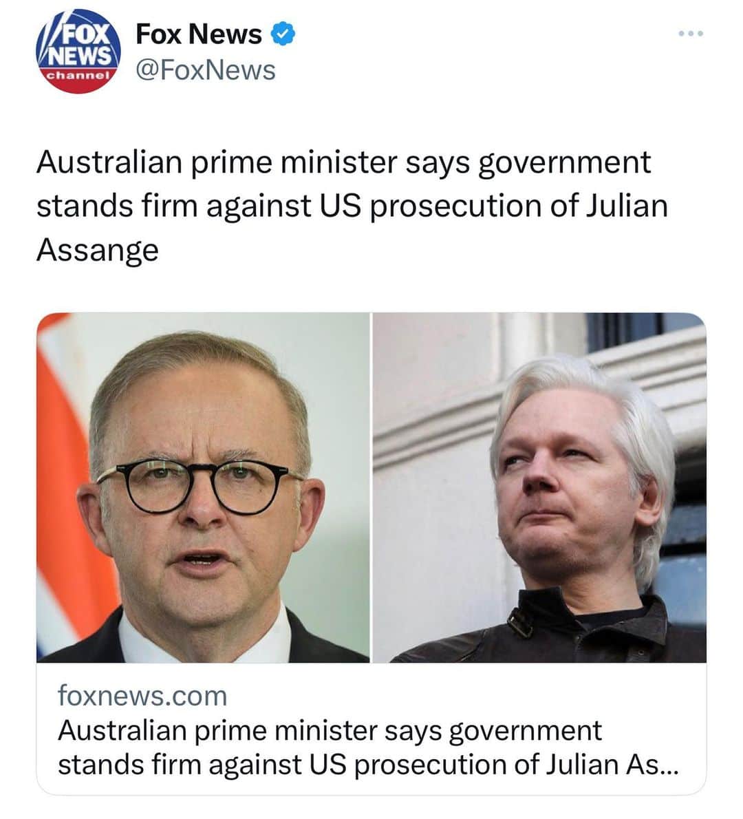 WikiLeaksのインスタグラム：「@foxnews」