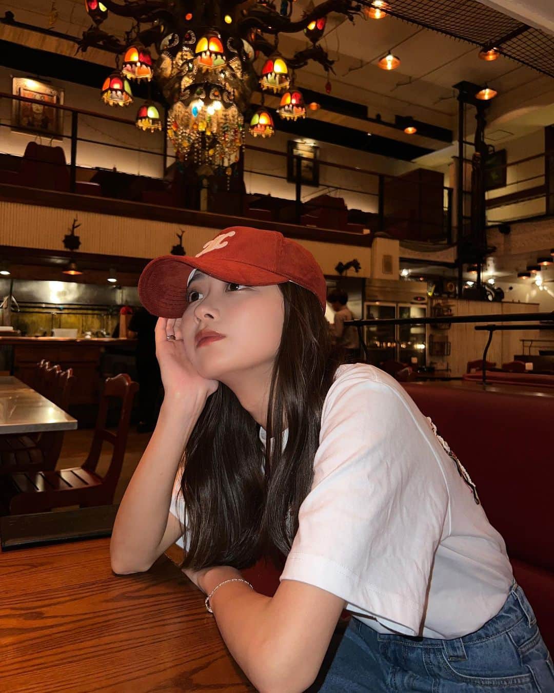 水戸由菜さんのインスタグラム写真 - (水戸由菜Instagram)「・ 🧢❤️‍🔥  ご飯が美味しいオススメのカフェとかあったら教えてほしいナ🍳」8月3日 21時33分 - yuna_3047