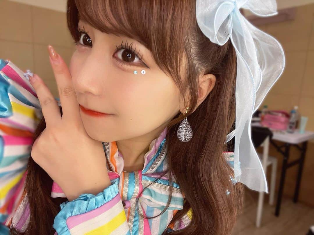 太田彩夏のインスタグラム：「・ 目の下キラキラ〜🪄︎︎❤︎  #ske48 #idol #live  #ske48summertour2023  #キラキラメイク #メイクアップ」