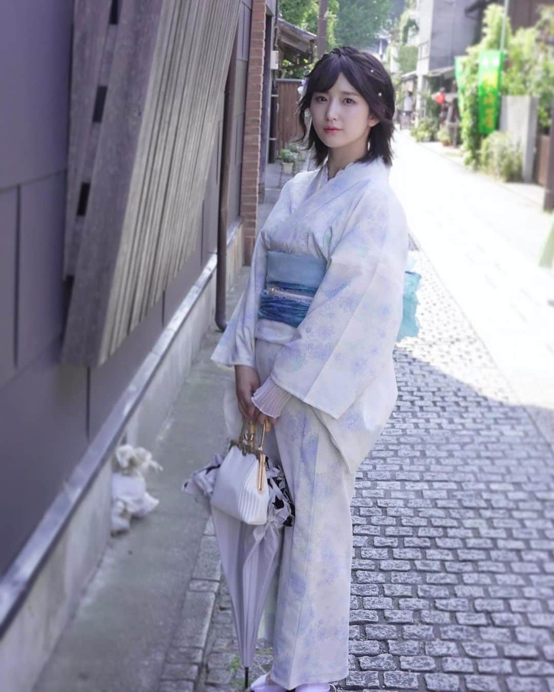 のインスタグラム：「🪼🪼🪼  #夏着物  #川越  #着物  #写真  #kawagoe  #japan  #summer  #kimono  #portrait  #photography」
