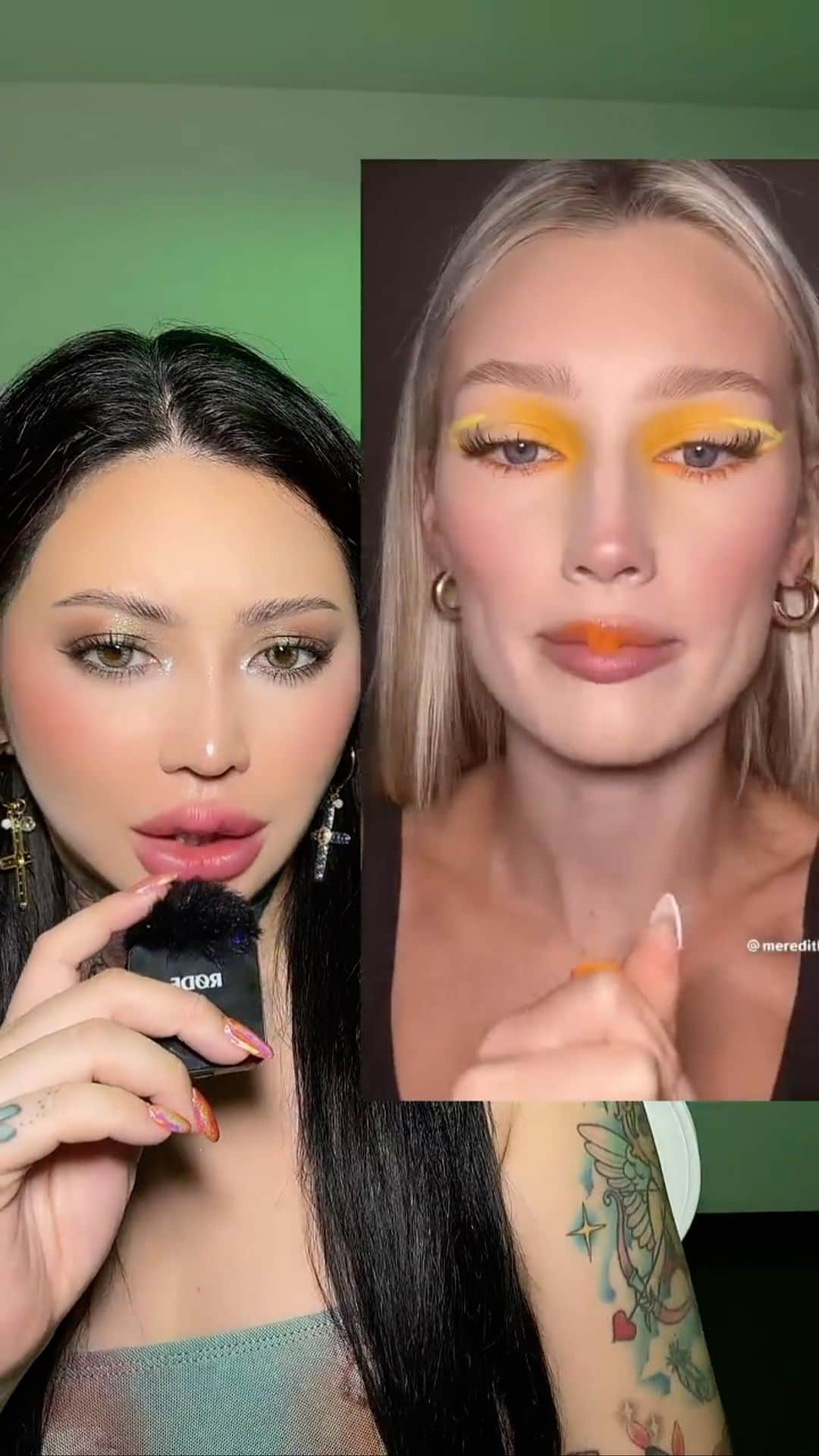 のインスタグラム：「久しぶりのりっぷ検証でちた💚どお？？  #maclipstick #maccosmetics」
