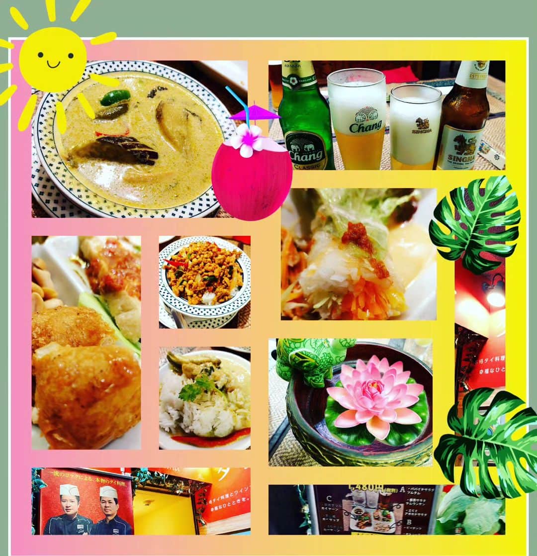 愛華みれさんのインスタグラム写真 - (愛華みれInstagram)「#タイ料理   #夏  #スパイスカレー   最高  すっかり、、南国🌴」8月3日 14時24分 - mireaika