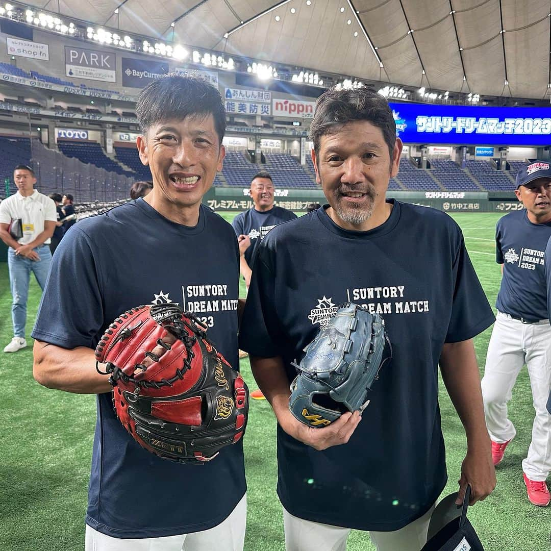 矢野燿大さんのインスタグラム写真 - (矢野燿大Instagram)「・ サントリードリームマッチ記録。  下柳剛さんと⚾️  このコンビは、 いつまでも見てられます✨  ロッカールームでも、 楽しそうに話をしてました😊  by ヤノマネ  #サントリードリームマッチ2023  #東京ドーム #ドリームヒーローズ  #矢野燿大 #下柳剛 さん」8月3日 14時35分 - yano_akihiro3988