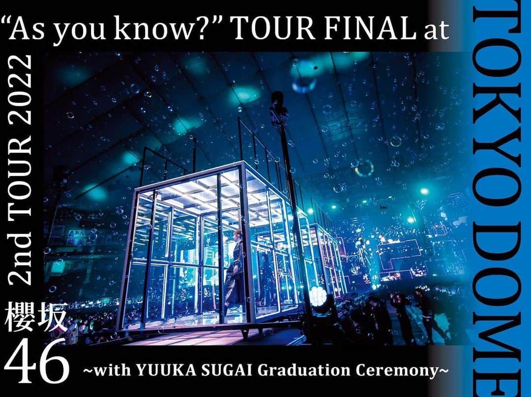 武元唯衣さんのインスタグラム写真 - (武元唯衣Instagram)「. 櫻坂46初めての東京ドーム公演！ Blu-ray&DVD『2nd TOUR 2022 “As you know?” TOUR FINAL at 東京ドーム～with YUUKA SUGAI Graduation Ceremony～』 が発売となりました…！✨  櫻坂46としてデビューしてから、 がむしゃらに走ってきた道を、日々を。 全部誇りに思えたような、自信を持てたような、 忘れられないツアーです  メンバー全員の気合いと想いが 詰まりまくっているファイナル公演。 是非観てください！  パッケージも！どの形態もめちゃくちゃカッコいいですよ〜☺️  #chukegram  #櫻坂46 #sakurazaka46 #Asyouknow? #東京ドーム」8月3日 15時18分 - takemotoyui_official