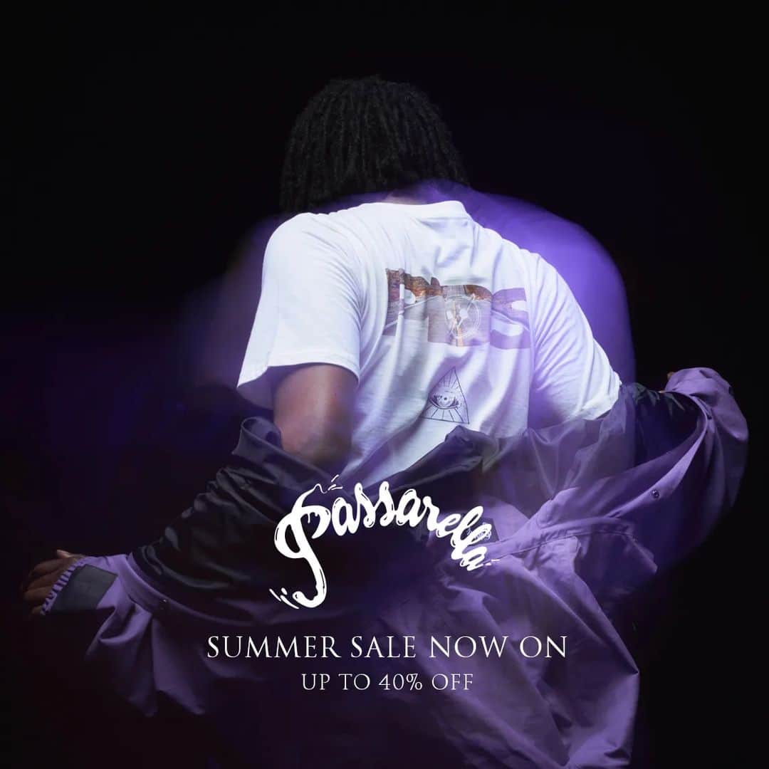 パサレラデススクアッドのインスタグラム：「SUMMER SALE NOW ON Up to 40% off. Link in the bio. X  Founded in 2004 by artist & musician Danny Broddle, London based Passarella is the complete aesthetic experience encompassing clothing, music and art.  Inspired by Andy Warhol’s Factory, it produces multi-disciplinary works united by a sense of contemporary noir.  Started as a bedroom company importing fabrics from Japan with manufacturing in the UK within a few years Passarella was sold to over 160 stockists throughout the world including; Harvey Nichols, Liberty’s, Le Bon Marché, Matches and END. and featured in some of the worlds key fashion media including iD Magazine, Hypebeast, High Snobiety, Dazed & Confused, Vice and Complex. Exclusive designs have been created for the likes of Selfridges, Lane Crawford, Oki-Ni, and END.  #streetwear #mensfashion #unisexclothing #highsnobiety #hypebeast #london #multimedia #madeinengland #artwork #menswear #fashionstyle #unisex #streetstyle #style #styleblogger #fashion #drawing #art #music #streetwearfashion #streetwear #madeinjapan #madeinengland #style #mensfashion #mensstyle #jacket #tshirts #sweatshirt #fashionphotography」